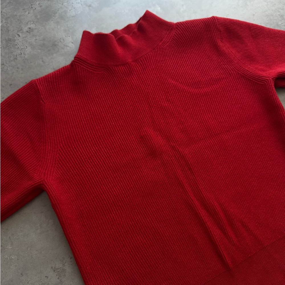 Mango Vibrant Red Knit Turtleneck